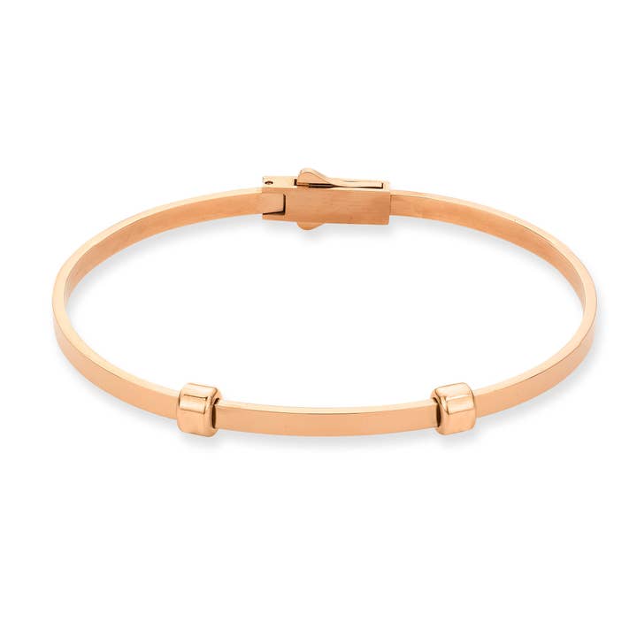 Letter bangle rosé gold voor wholesale door DUCETT