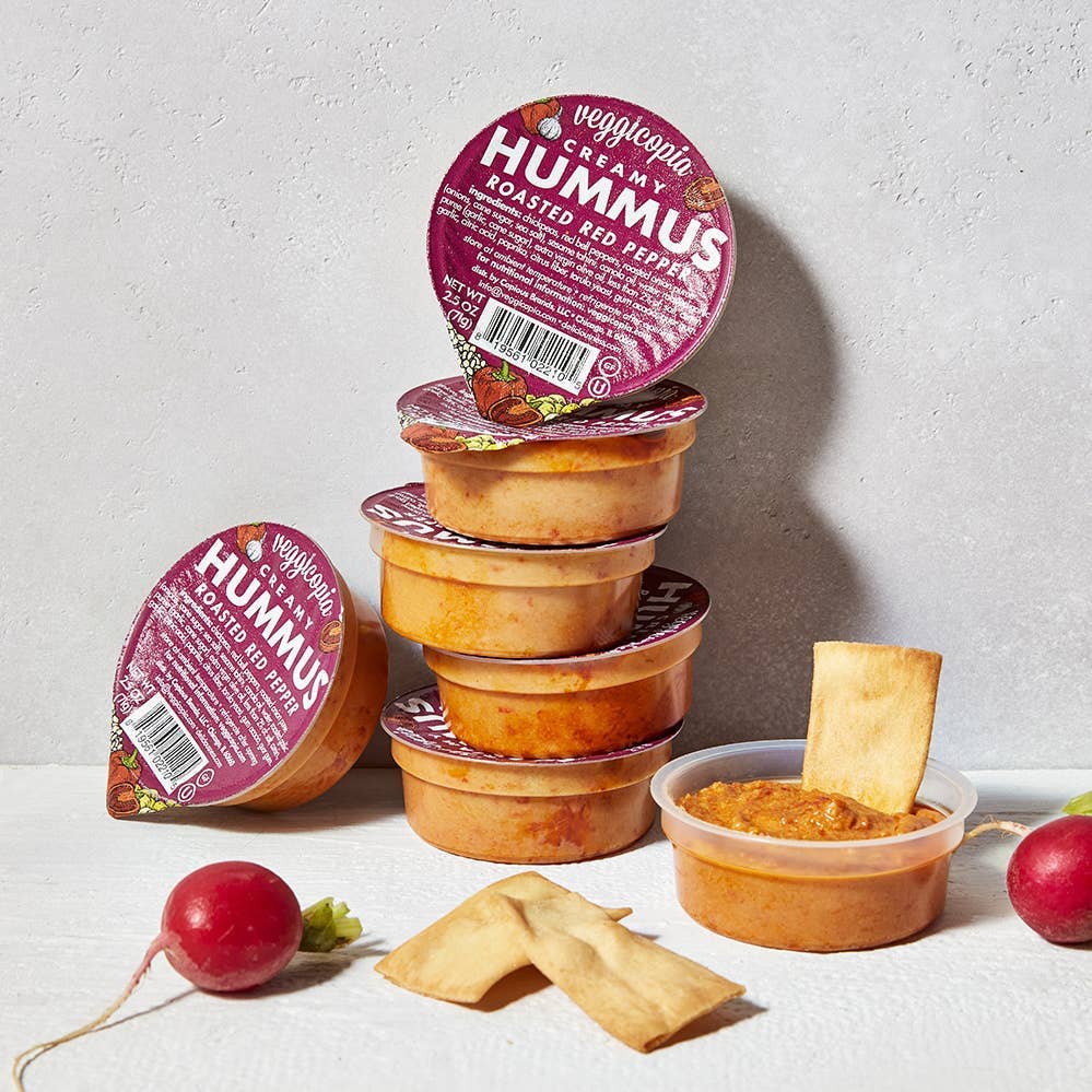 Mozaics Chips - Wholesale Dip - Veggicopia Red Pepper Hummus - Single Serve2