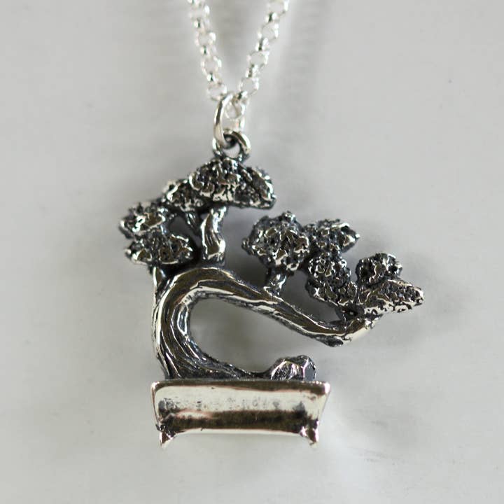 Silver Bramble Jewelry – Großhandel Kette mit Anhänger/Charm – Bonsai-Baum-Halskette aus Sterlingsilber
