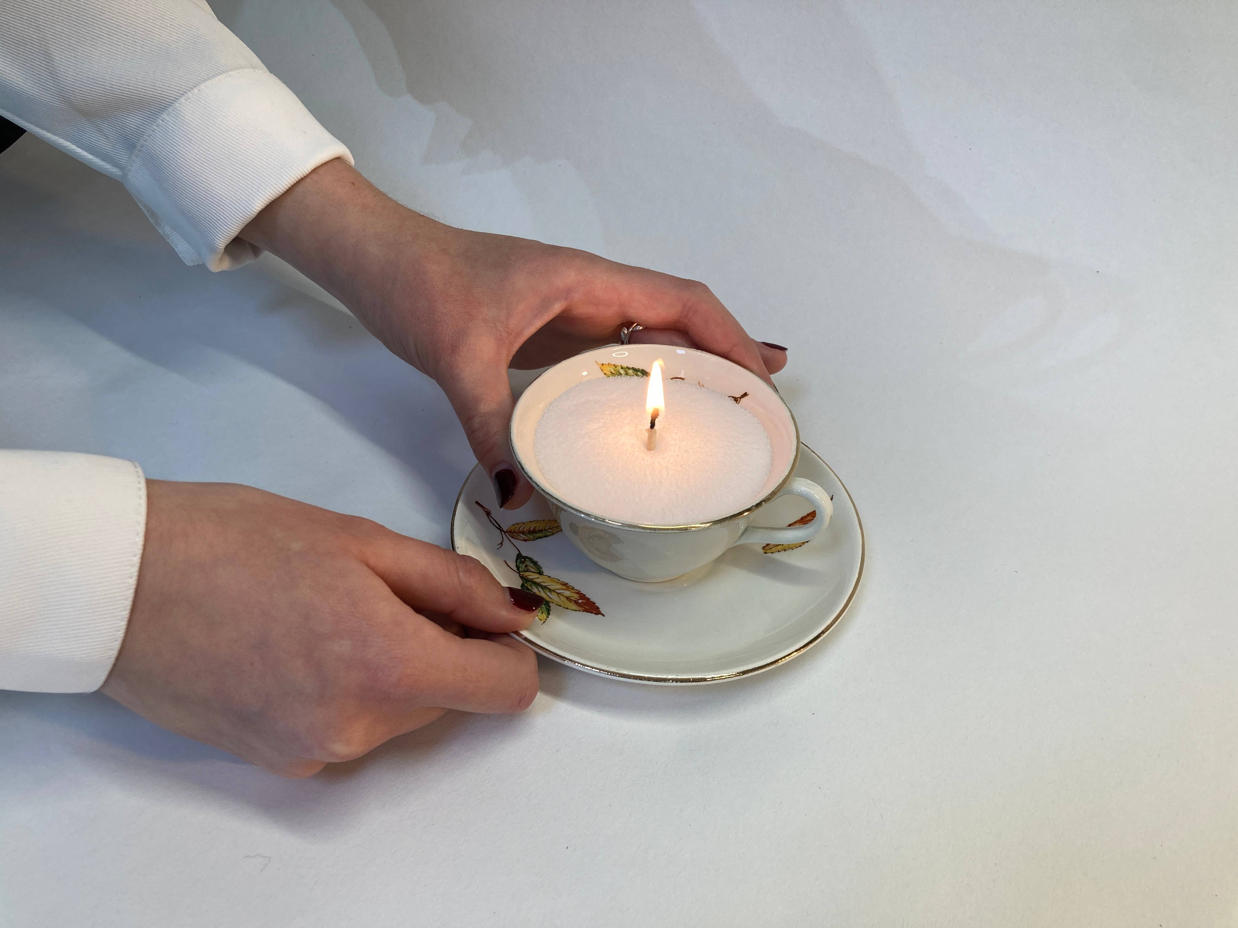 CHARITY BOUGIES DE NY - Wholesale DIY Craft Kit - Kit to create a candle in a pretty antique cup4