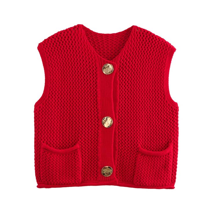 Miss Sparkling - Wholesale Sweater Vest - Women's - Knit sweater vest1