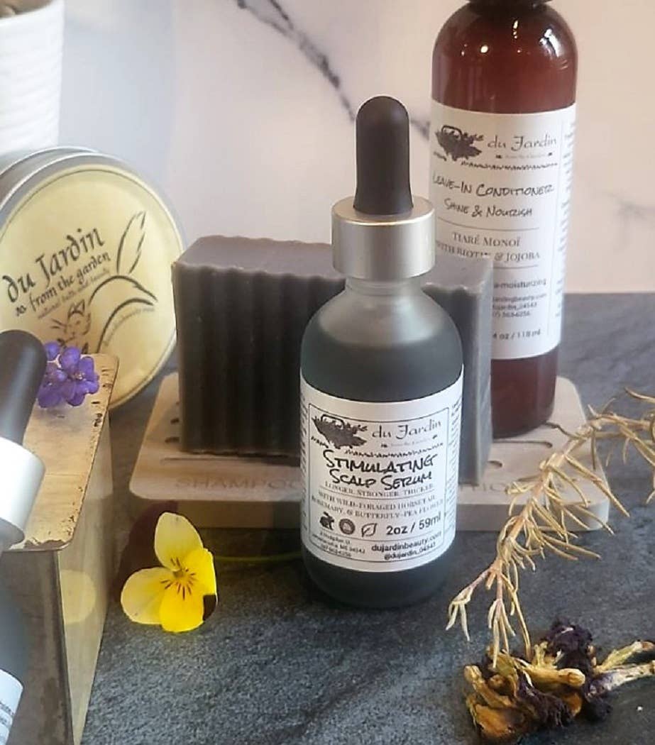 Du Jardin Beauty - Wholesale Scalp/Hair Treatment - Stimulating Scalp Serum With Wild-Foraged Horsetail & Nettle8