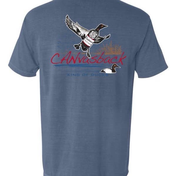 T-shirt de poche Kings Of Ducks - Bleu Jean pour la vente par Hooked and Loaded Outdoors
