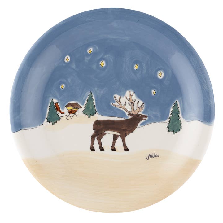 Red deer plate for wholesale by Mila Design