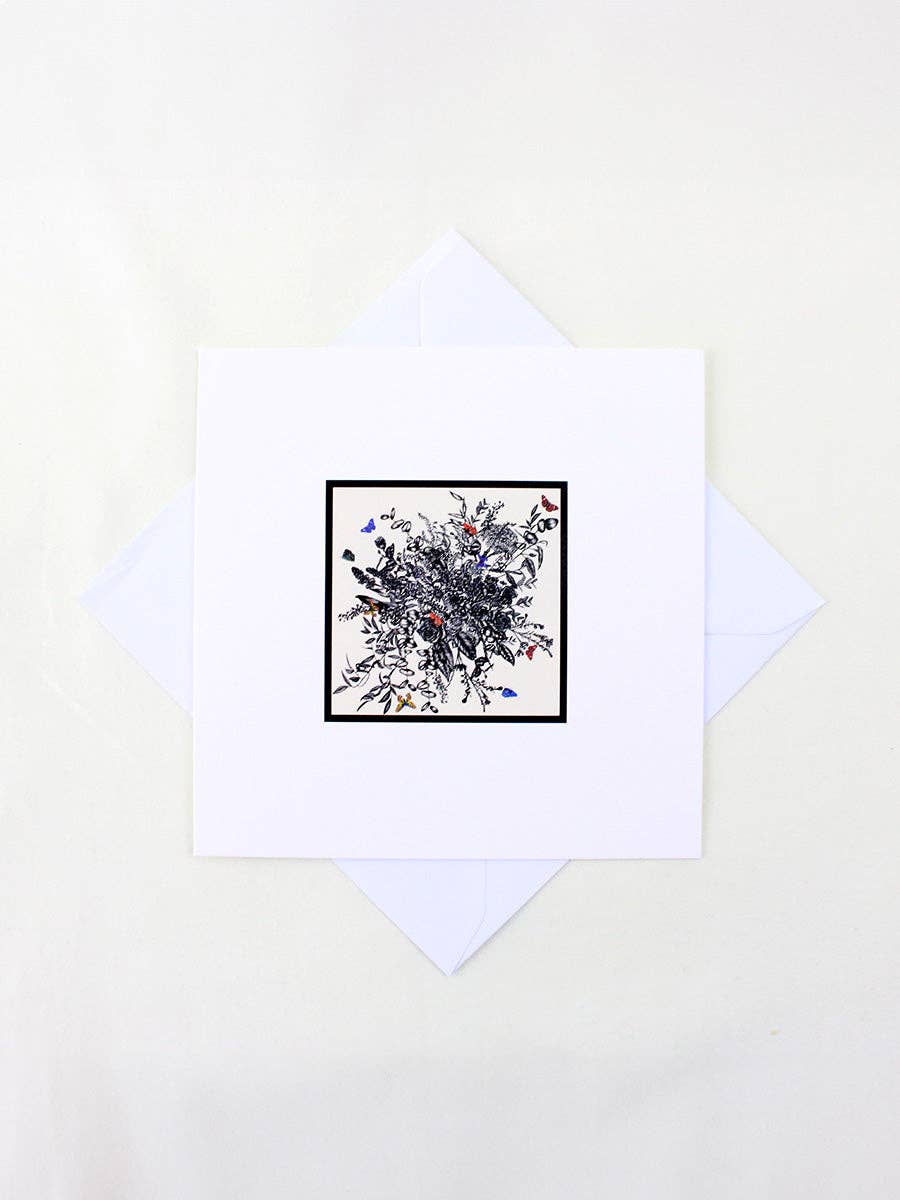 Shaku - Vendita all'ingrosso Biglietti di auguri generici - Carta Butterfly Bouquet1