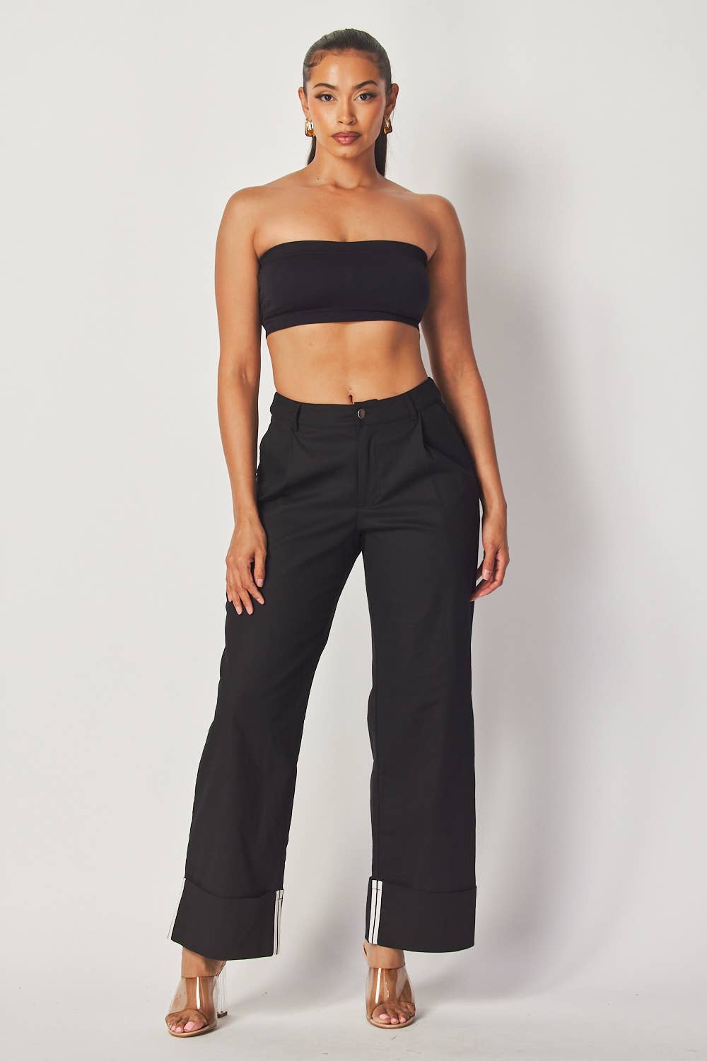 Hot & Delicious - Wholesale Broek - Dames - Jaylene Hem Manchet Broek (HDP32961)9