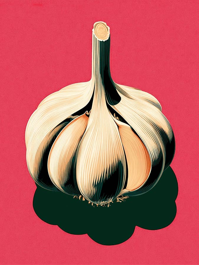 Garlic Bulb 8”x8” Herbs and Spices, Culinary Art Print Collection for wholesale by Mowbi