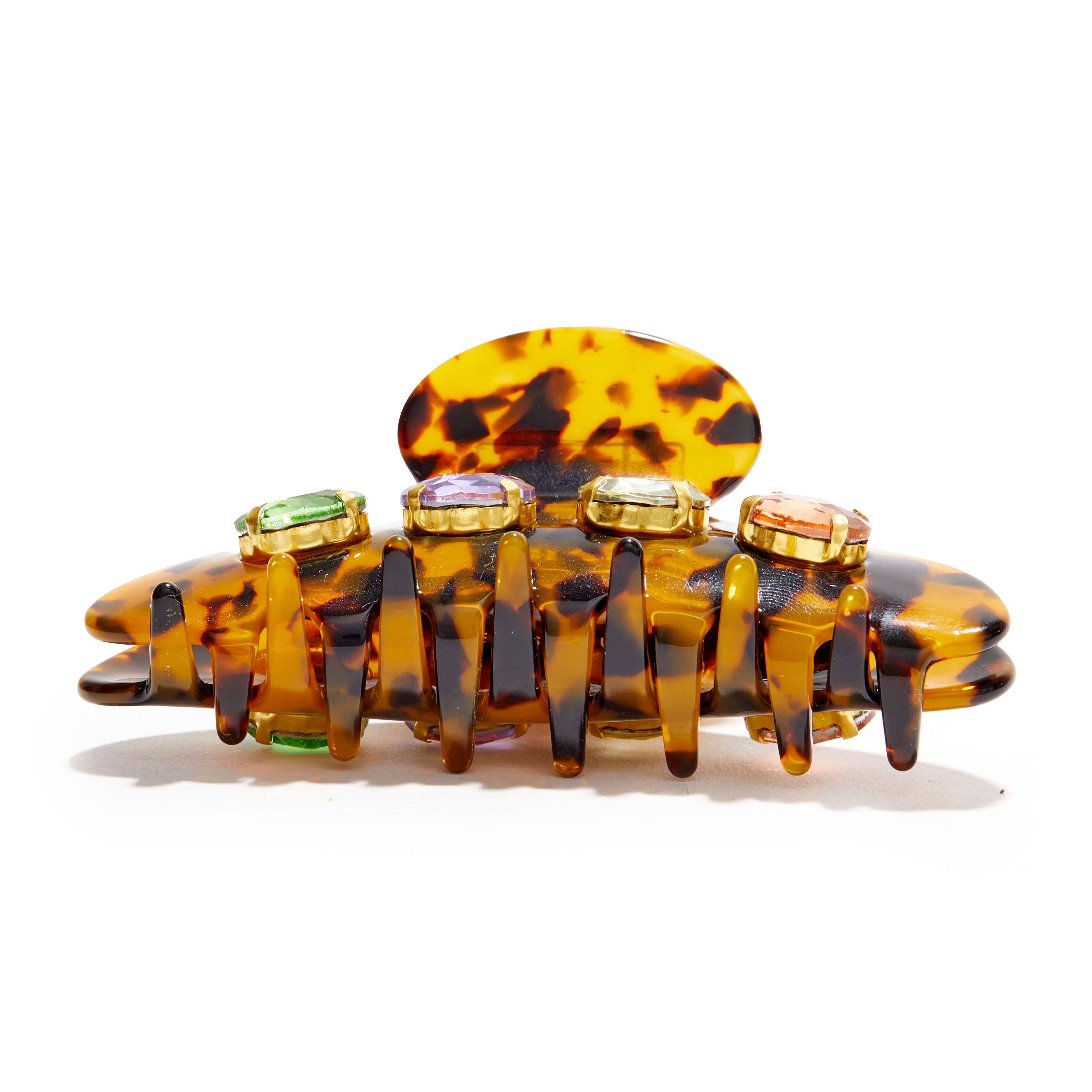 Lele Sadoughi – wholesale Hair clip – Women’s – TORTOISE LARGE CRYSTAL CLAW CLIP2
