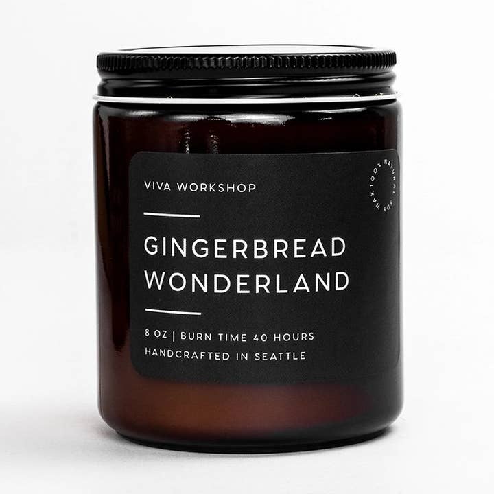 Gingerbread Wonderland – Holiday Scented Soy Candle for wholesale by Viva Workshop