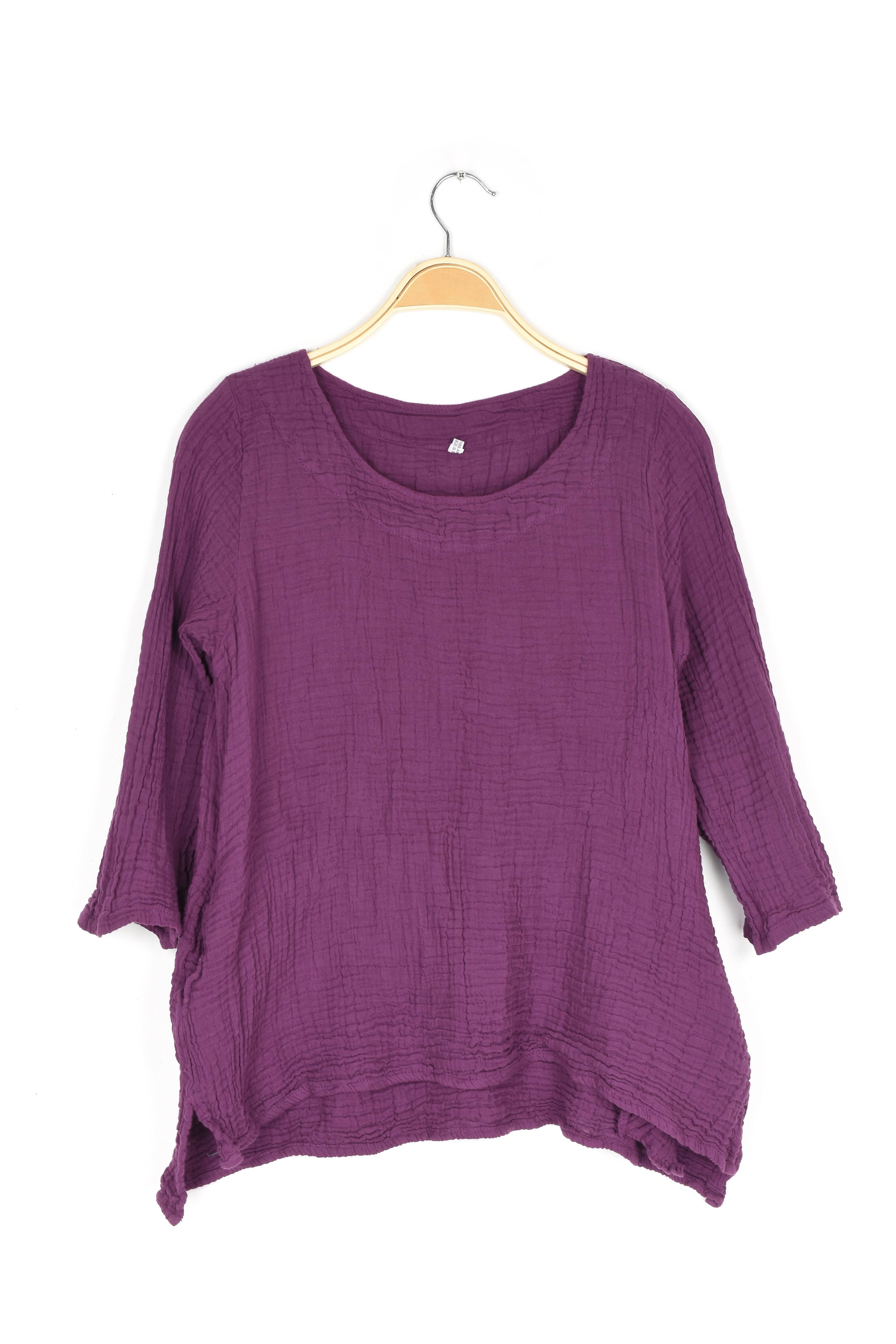 Nusantara Inc. - Wholesale Blouse - Women's - Thai Cotton Long Sleeve Tunic-03477 (S/M, L/X, XXL)10