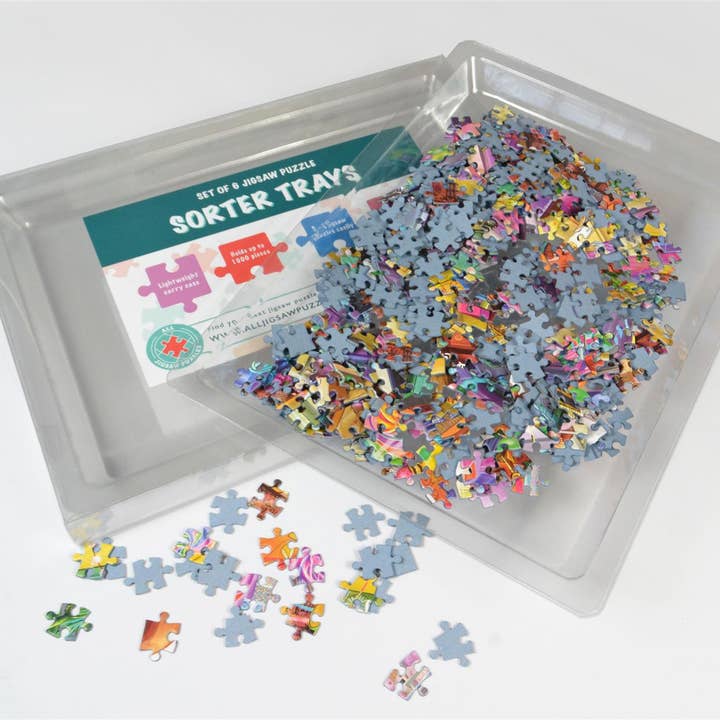 Puzzel Sorteerbakken - 6 Puzzel Sorteerbakken met Draagtas voor wholesale door All Jigsaw Puzzles