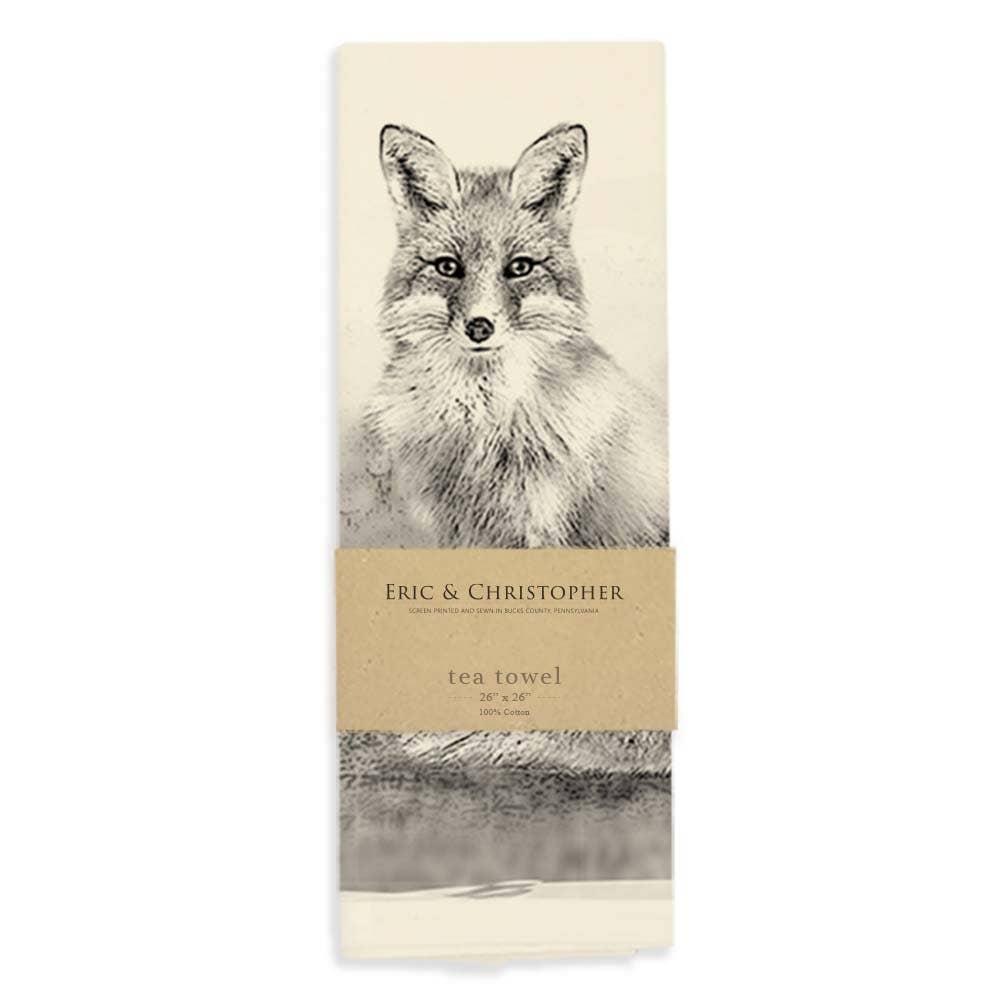 Eric & Christopher - Wholesale Tea Towel - American Woodlands Collective Fox Tea Towel1