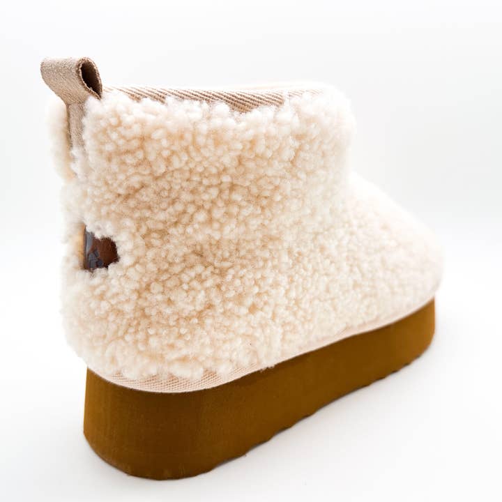 thies 1856 ® Platform Shearling Shorty Boots beige for wholesale on Faire3