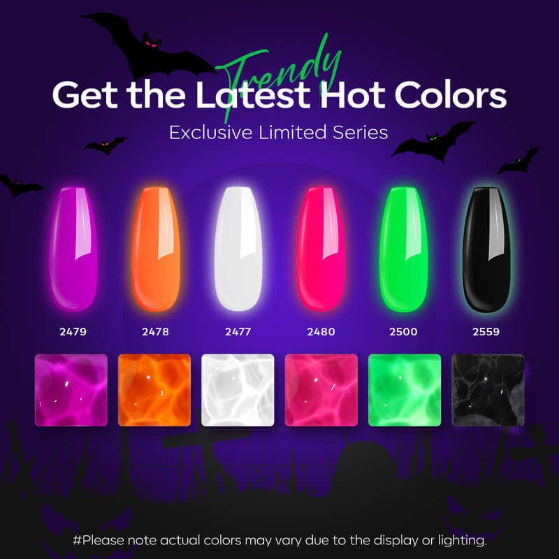 Modelones – wholesale Nail polish set – Horror Night - 6 Shades Luminous Gel Polish Set 7ml3