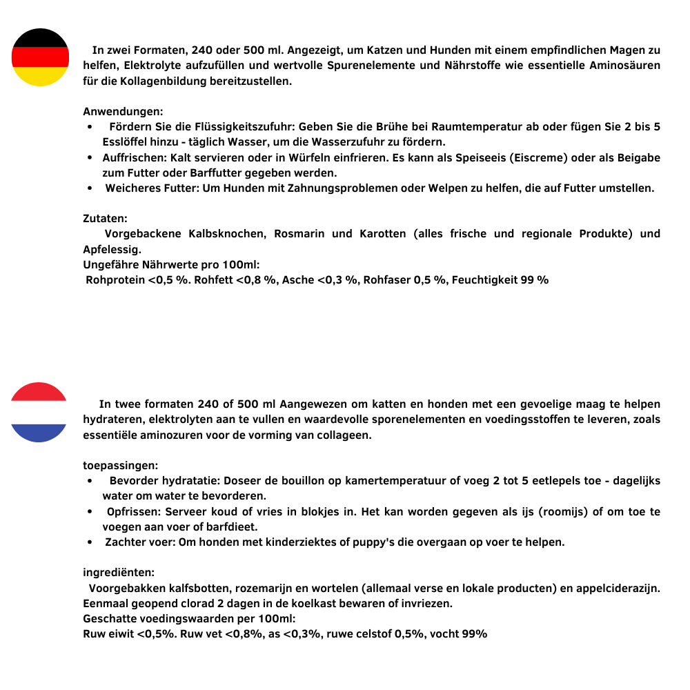 Waniyanpi - Vendita all'ingrosso Cibo - Cani - Brodo di manzo per una buona digestione3