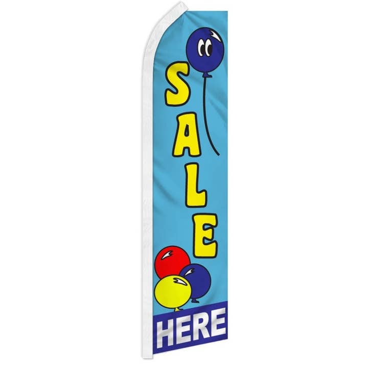 Flags Importer - Wholesale Flag - Sale Here (Balloons) Super Flag