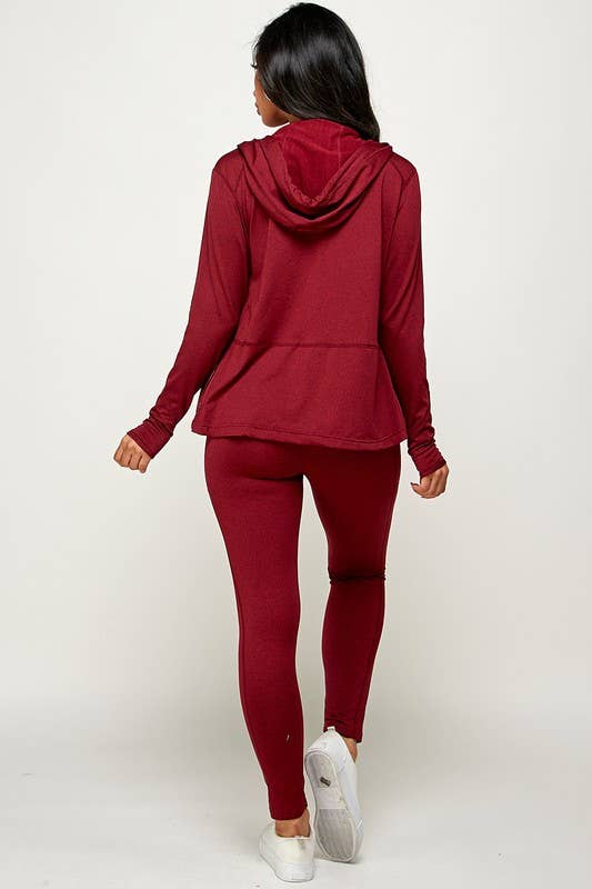 Newself Collection - Wholesale Activewear Set - Women's - ACTIVEWEAR THREE PIECE HOODIE SET2