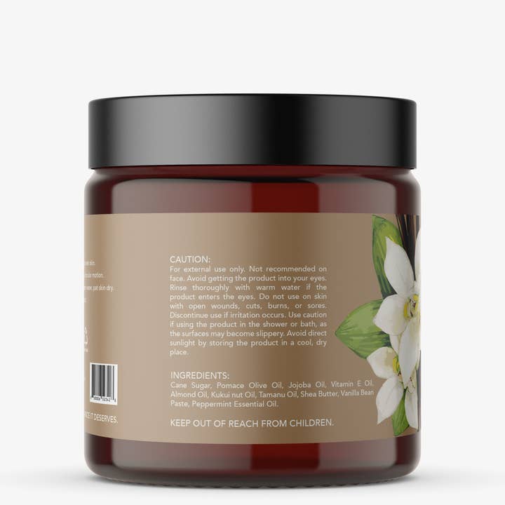 BYOKO - Wholesale Body Scrub/Exfoliant - BYOKO Vanilla Peppermint Body Cane Sugar Scrub