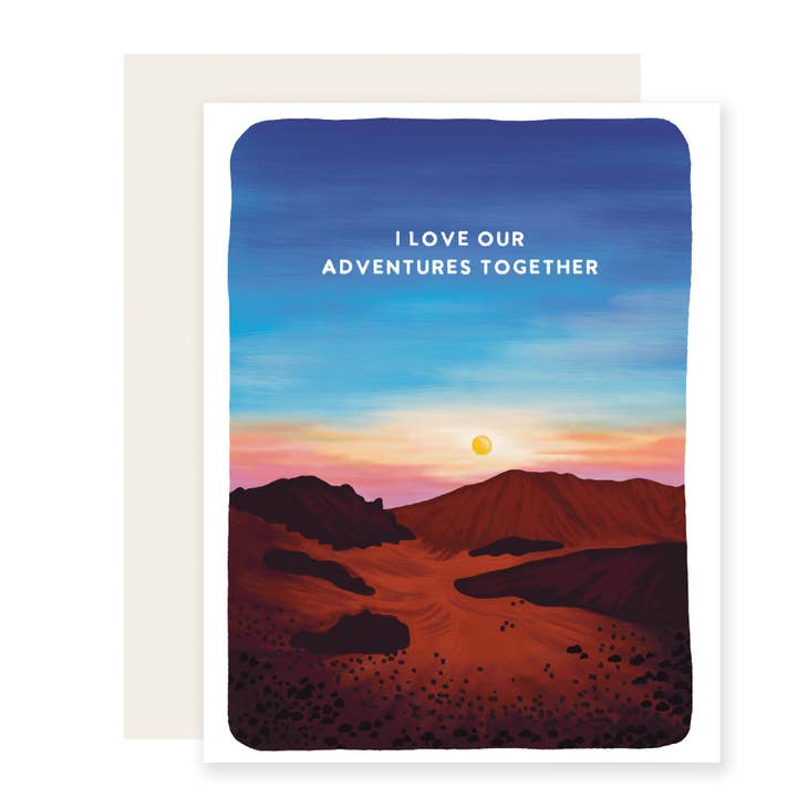 NP Adventures Together | Adventure Love Valentine Card for wholesale by Slightly Stationery