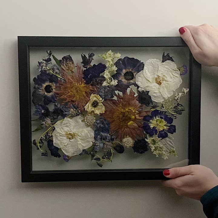 Calming Purples Pressed Floral Frame - 11x14 for wholesale by Ever Be Floral