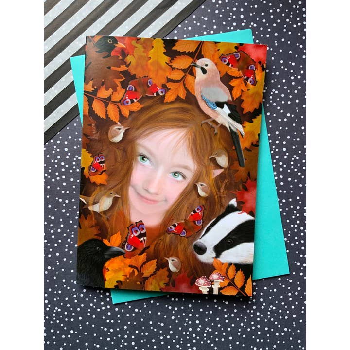 Le Wildling. Carte de vœux Magic Woodland Fairy pour la vente par Crimson Finch