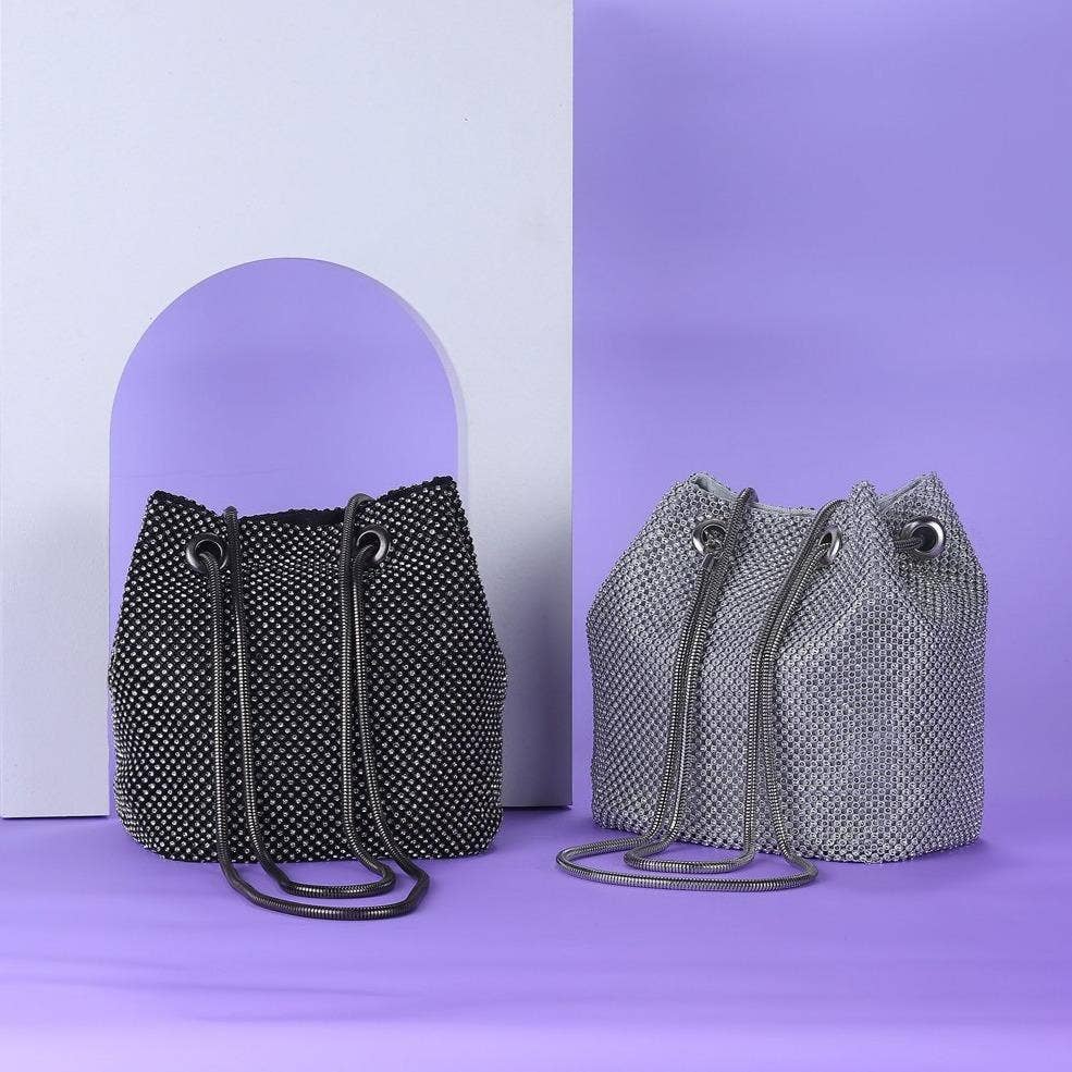 Natalie Mills - Wholesale Crossbody Bag - Women's - ROXIE BLACK RHINESTONE HAND-BAG1