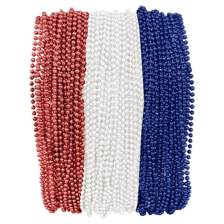 The Mardi Gras Krewe - Wholesale Party Favor - Mardi Gras Beads 33 inch 7mm, 6 Dozen, 72 Necklaces