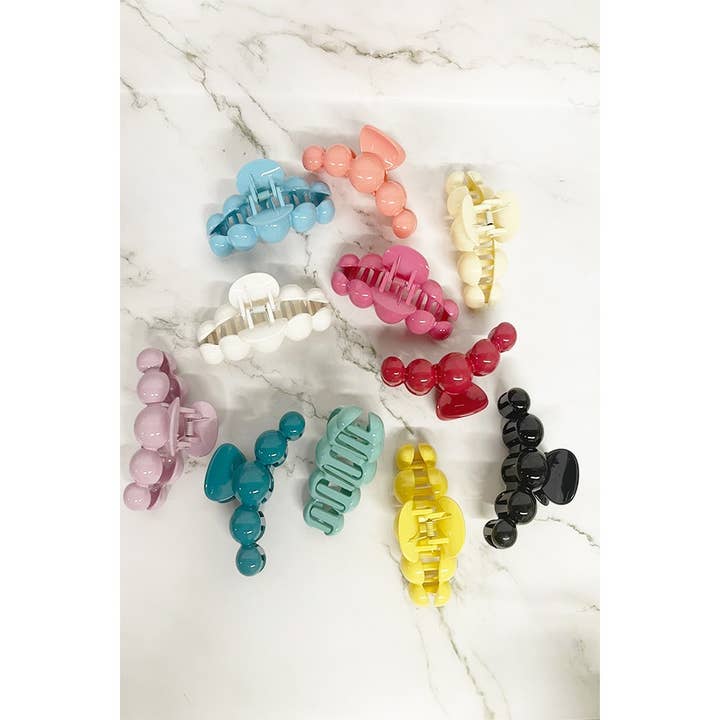 Large Color Pearl Hair Claw Clips for wholesale on Faire