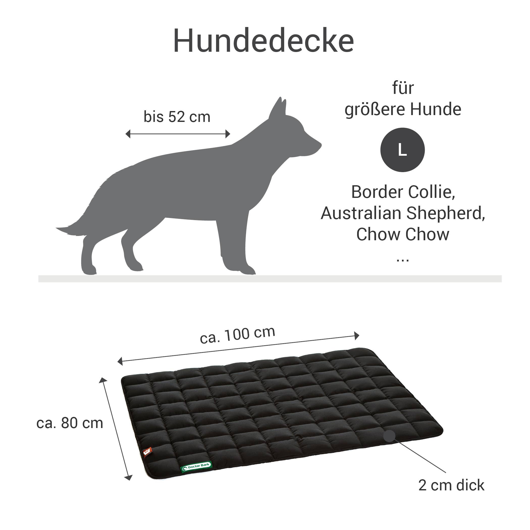 Doctor Bark – Großhandel Haustierbett – Hund – Doctor Bark Hundedecke schwarz5