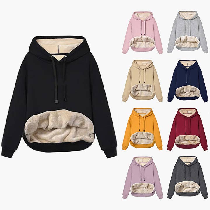 Marayn - Wholesale Hoodie – Women's - Cozy Winter Womens Fleece Hoodie Jacket Bestseller33
