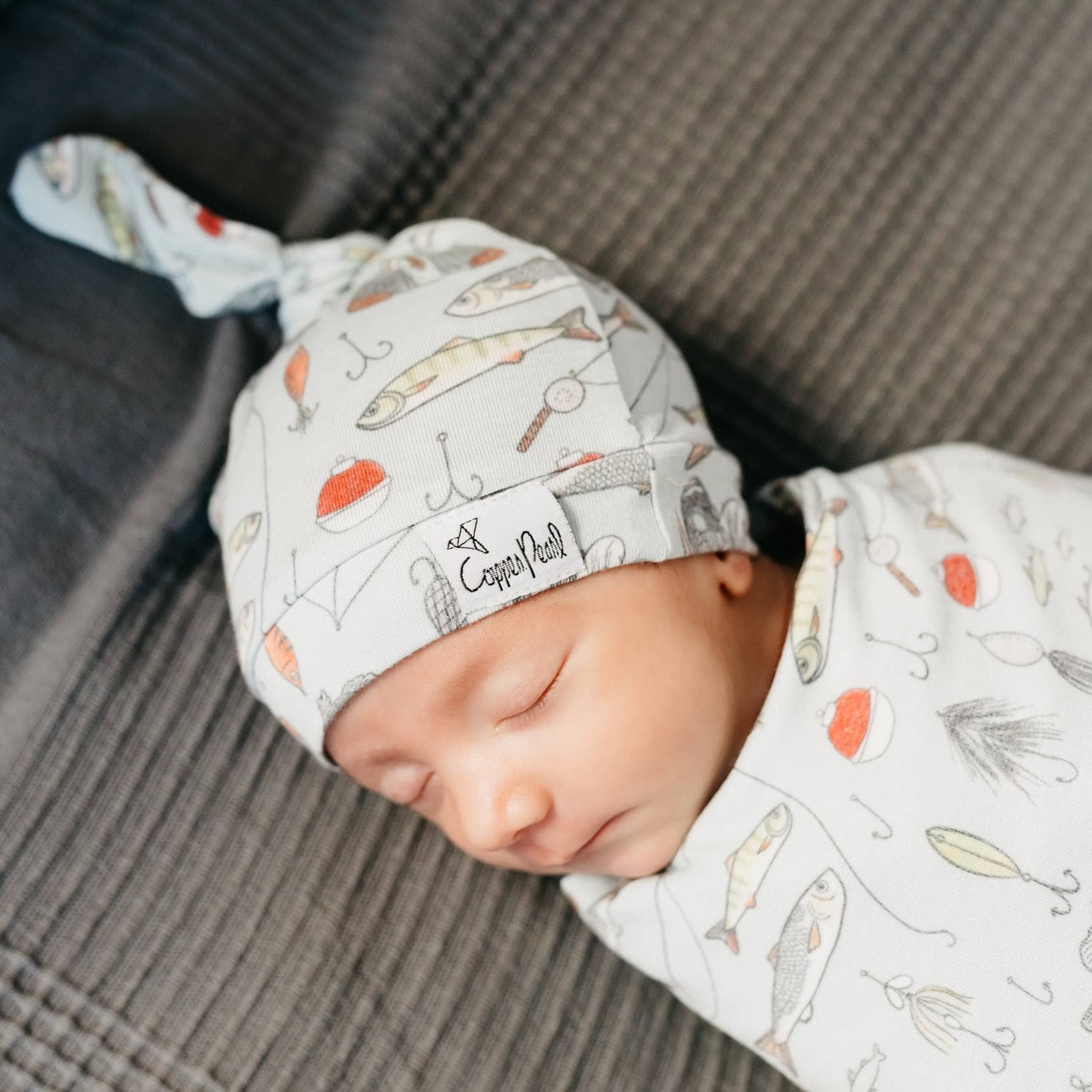 Copper Pearl - Wholesale Newborn/Knit Hat - Baby - Top Knot Hat - Trout10