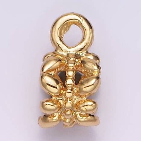 Suministro de Hallazgo de Joyería de Hoja Inflada con Abalorios y Anilla Abierta en Oro Relleno de 14K | Z649 para venta al por mayor de Aim Eternal