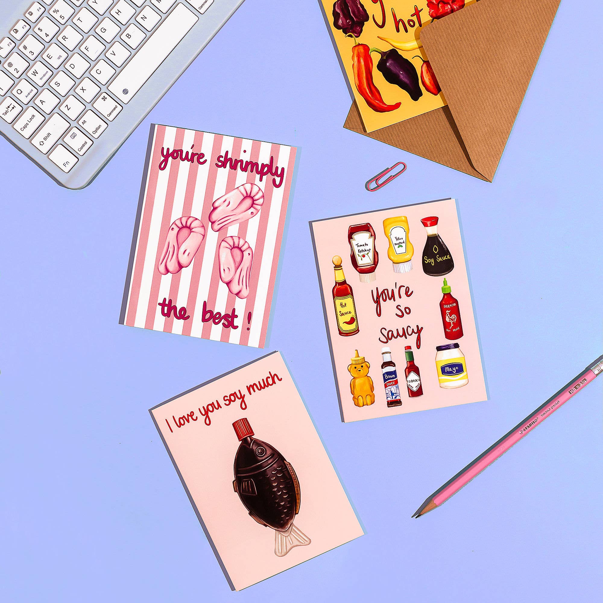 Katie Tinkler illustration - Venta al por mayor Tarjetas de San Valentín - Love You Soy Much - Tarjeta de felicitación para el día de San Valentín8