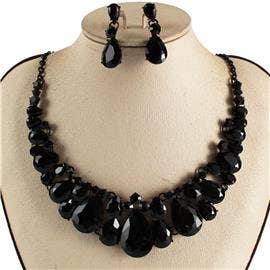 TAPA fashion - Wholesale Jewelry Set - Crystal Necklace Earring Set FJN362 (1PC)16