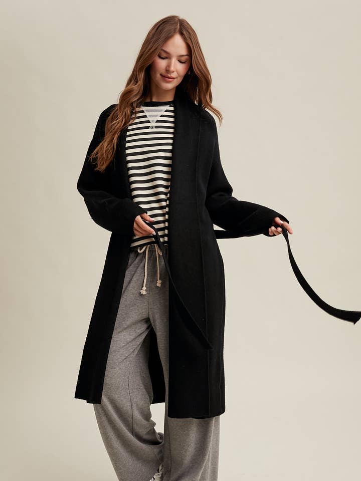 LONG SWEATER COAT / WL25-10911 for wholesale by Wishlist Apparel