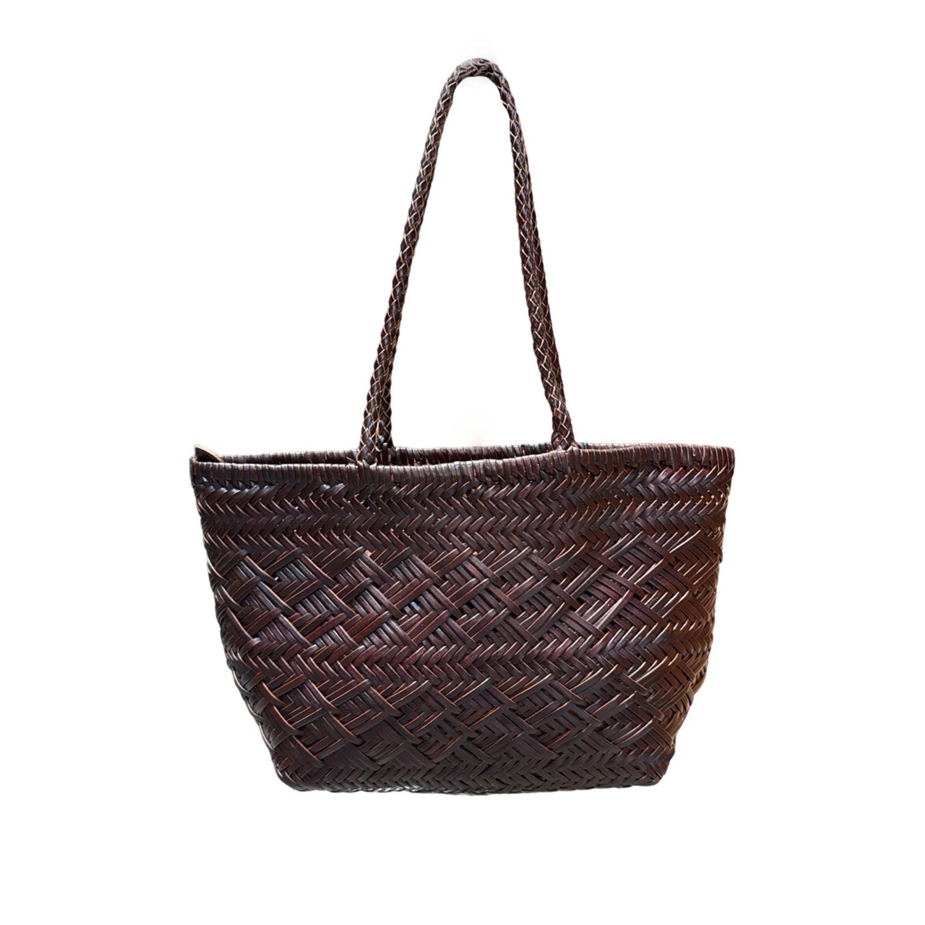 Louisa lee - Wholesale Grocery/Shopping Bag - SMALL BRAIDED LEATHER CROSSBODY SHOPPING BAG4