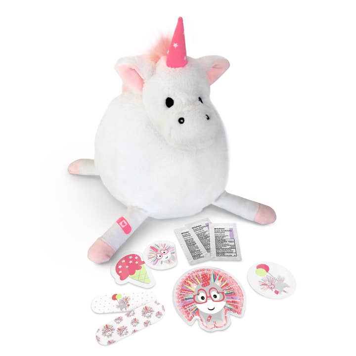 Boo Boo Ball USA – wholesale Stuffed/plush toy – Kids & baby – BOO BOO BALL Huggable First-Aid Kit LILY UNICORN