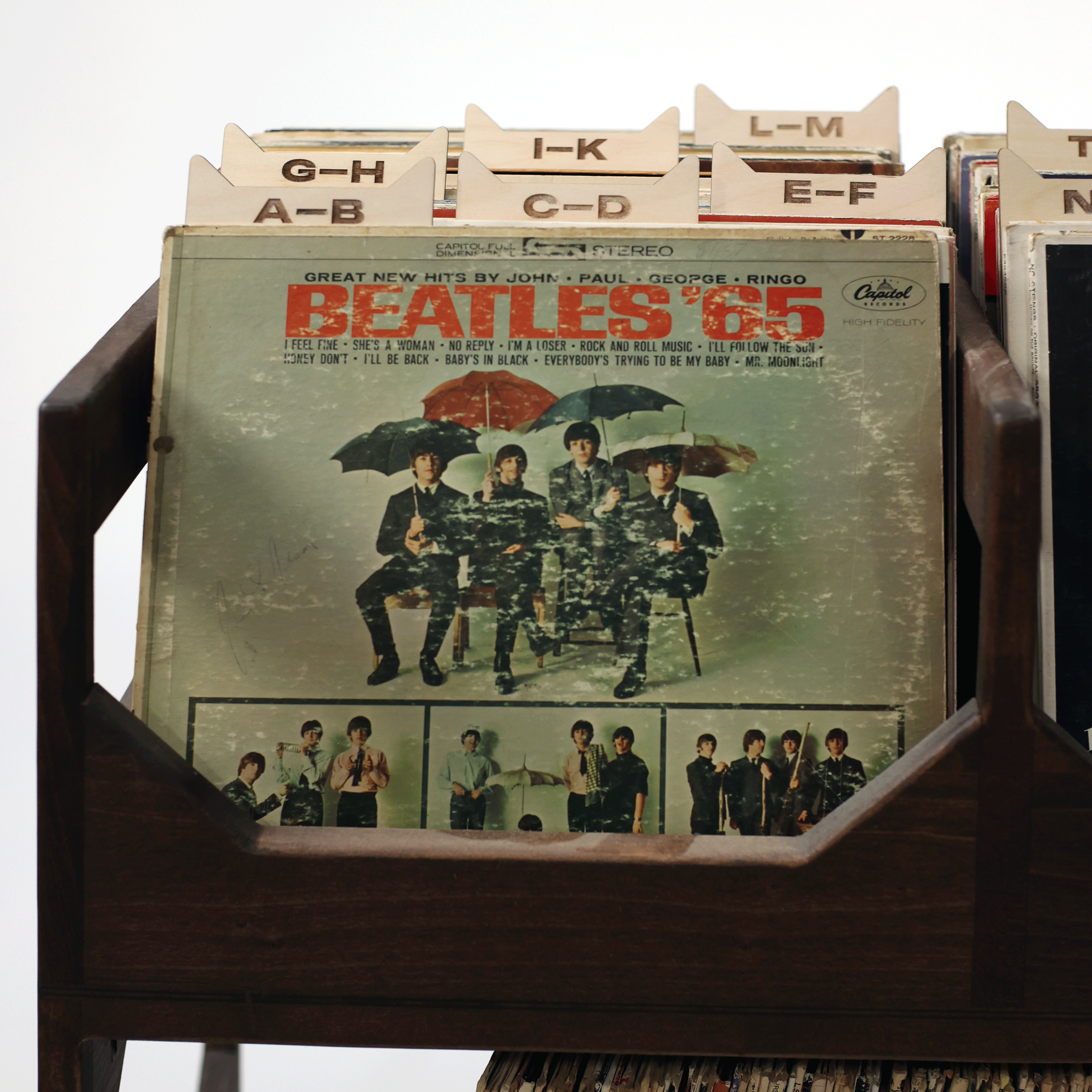 WickerWoodWorks - Wholesale Wall Mounted Shelf - Wood Vinyl Record Dividers2