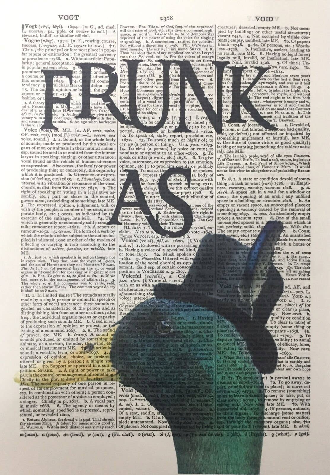 Parksmoonprints – wholesale Art print – Frunk As Duck Dictionary Quote - Humour Pun Print0
