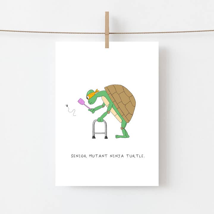 Alte Ninja-Schildkröten-Geburtstagskarte für den Großhandel von AJS STUDIOS