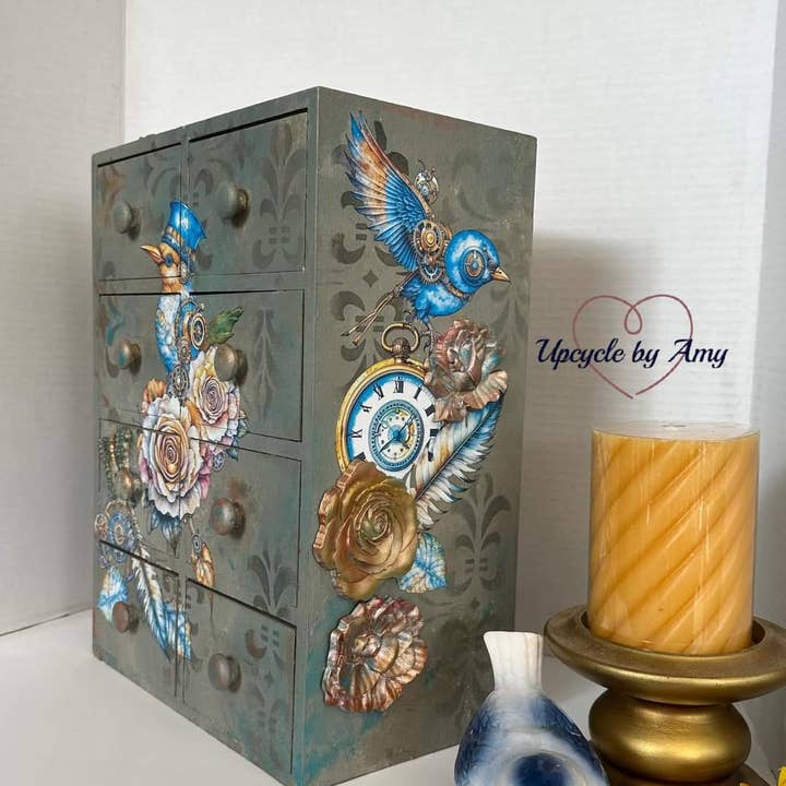 Undead Furniture Co - Wholesale Sublimation Transfer - NEW "Steampunk Birds" Mini Rub-On Transfer Set1