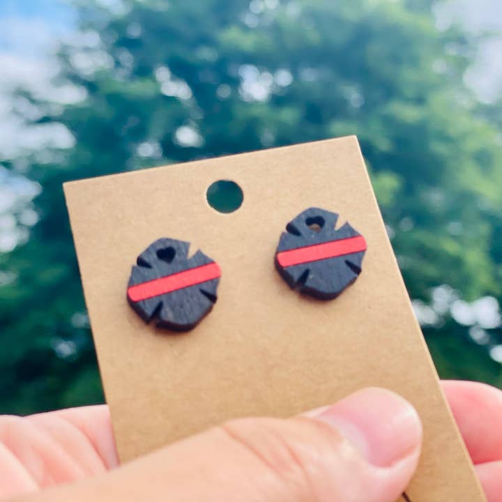 The Rustic Rose, LLC - Wholesale Stud/Post Earrings - Firefighter Stud Earrings