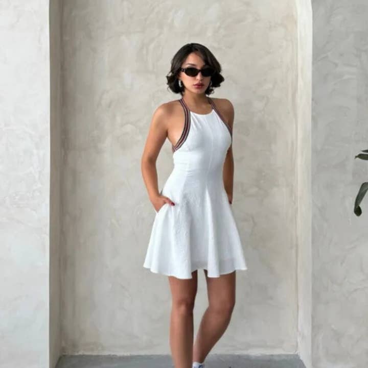 My 9Teen - Wholesale Athletic Dress - Women's - Athletic Crossed Back Dress0