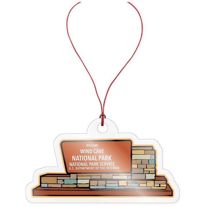 Ornement - Panneau d'entrée au parc national Wind Cave pour la vente par Morris Magnets