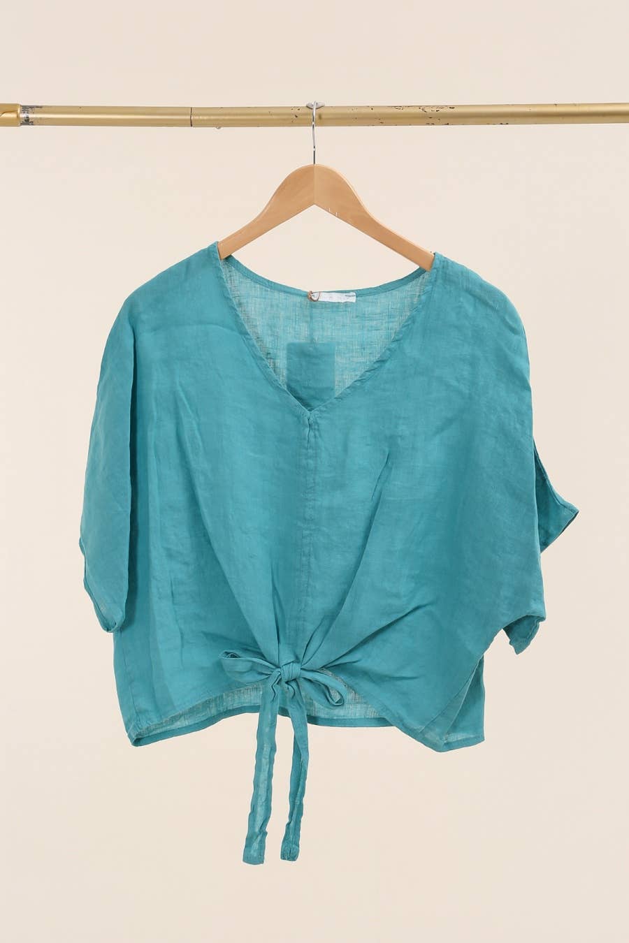 LÉA & LUC - Wholesale Overhemd met knopen - Dames - 100% linnen blouse met korte mouwen REF. 250714