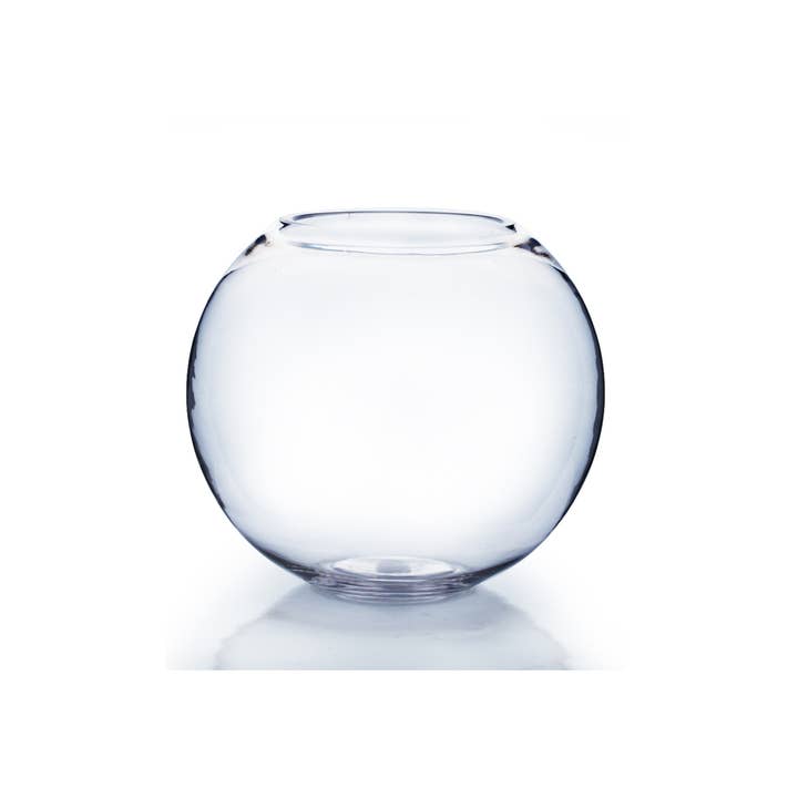 WGV International - Wholesale Vase - WGV Clear Bubble Bowl Glass Vase - 6" x 5"H