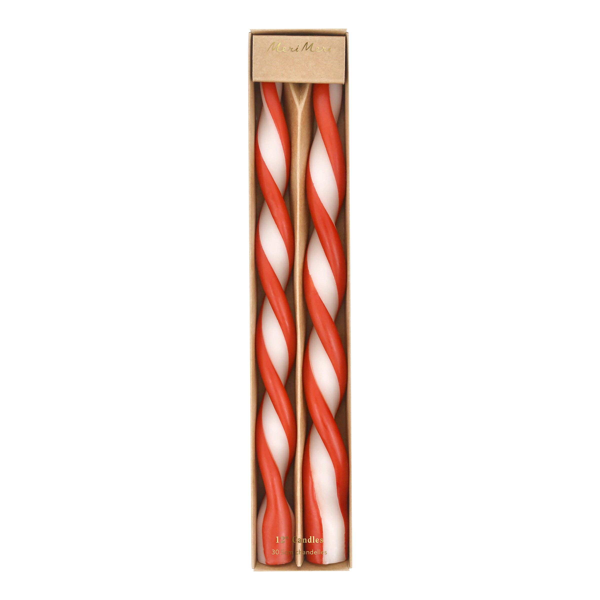 Meri Meri – wholesale Tapered candle/candlestick – Red Stripe Twist Candles4