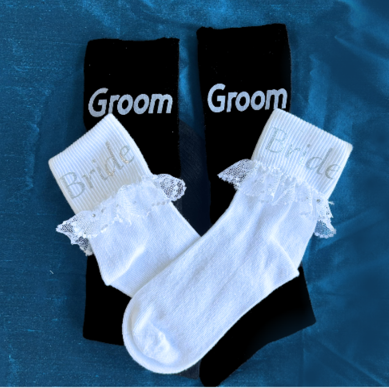 Simply Charming - Wholesale Socks - Unisex - Bride and Groom Socks0