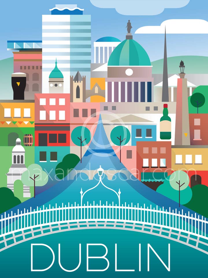 IMPRIMÉ DUBLIN pour la vente par Max & Oscar