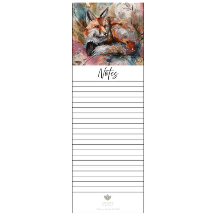 Magnetic Notepad w/ Rustic Fox Artwork for wholesale by Forever Caroline LLC